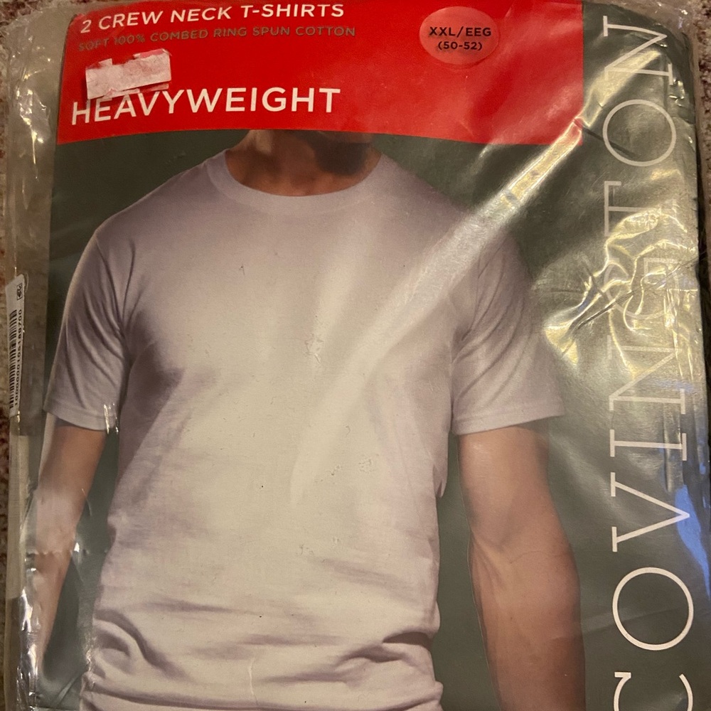Covington Men 2 Crew Neck Heavyweight Mens Short Sleeve Crew Neck T-Shirt